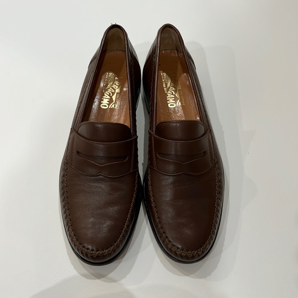 Size 12 brown Salvatore Ferregamo shoes
